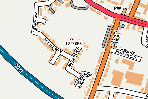 LS27 0FS map - OS OpenMap – Local (Ordnance Survey)