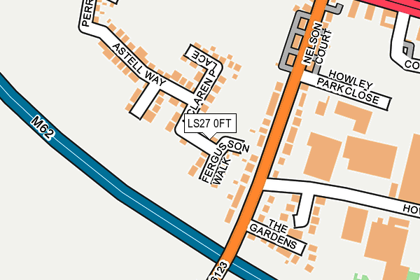 LS27 0FT map - OS OpenMap – Local (Ordnance Survey)