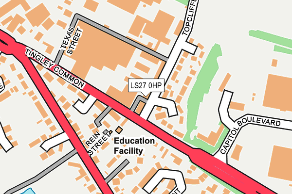 LS27 0HP map - OS OpenMap – Local (Ordnance Survey)