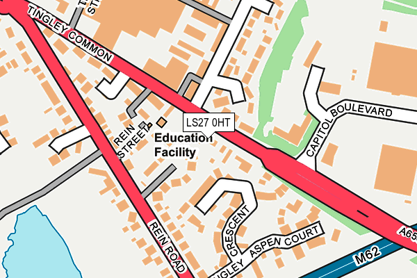 LS27 0HT map - OS OpenMap – Local (Ordnance Survey)