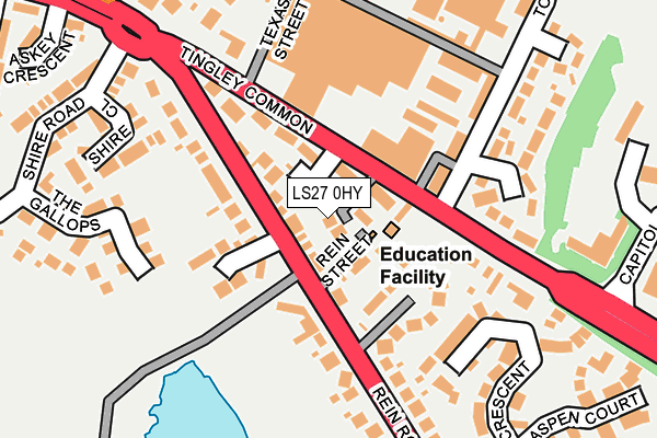 LS27 0HY map - OS OpenMap – Local (Ordnance Survey)