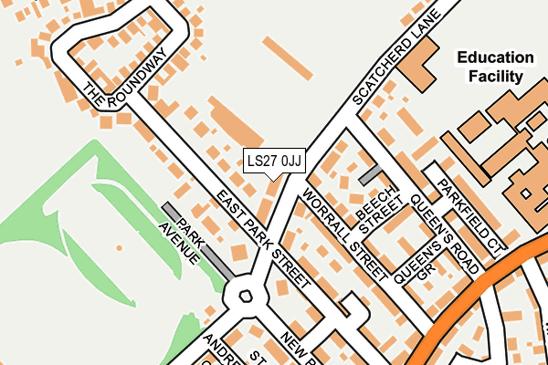LS27 0JJ map - OS OpenMap – Local (Ordnance Survey)
