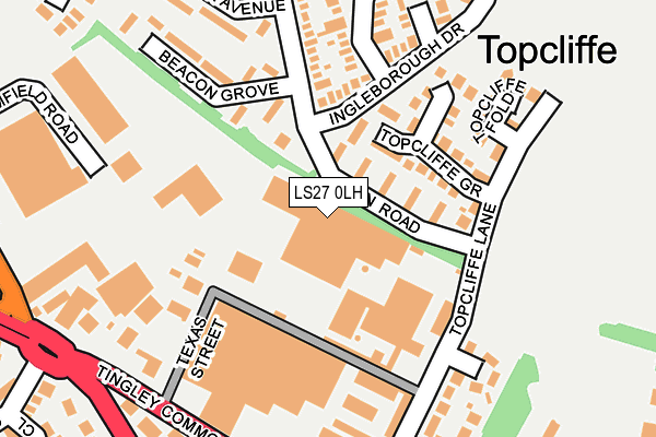 LS27 0LH map - OS OpenMap – Local (Ordnance Survey)