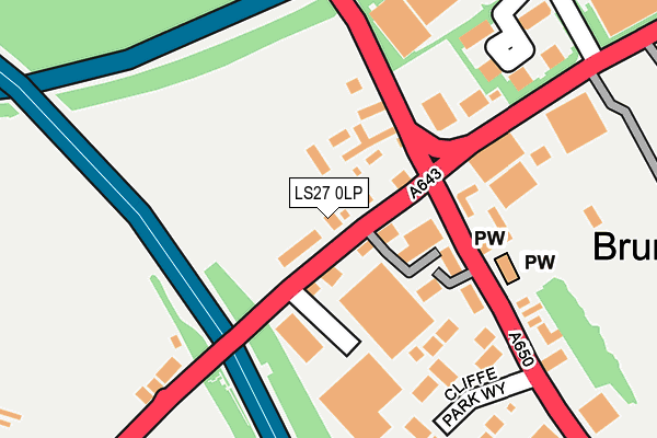 LS27 0LP map - OS OpenMap – Local (Ordnance Survey)