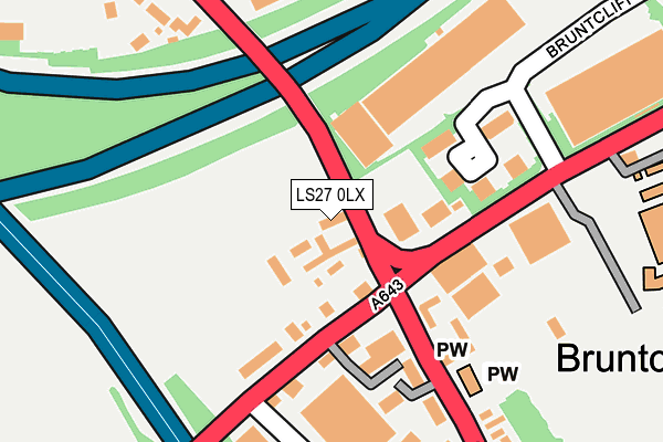 LS27 0LX map - OS OpenMap – Local (Ordnance Survey)