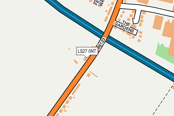 LS27 0NT map - OS OpenMap – Local (Ordnance Survey)