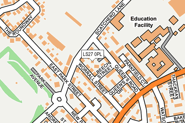LS27 0PL map - OS OpenMap – Local (Ordnance Survey)