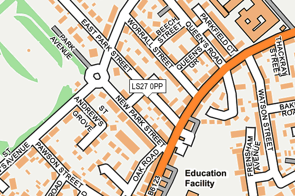 LS27 0PP map - OS OpenMap – Local (Ordnance Survey)