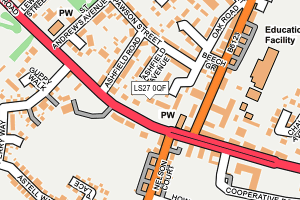 LS27 0QF map - OS OpenMap – Local (Ordnance Survey)