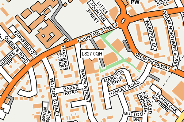 LS27 0QH map - OS OpenMap – Local (Ordnance Survey)
