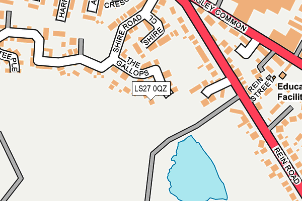 LS27 0QZ map - OS OpenMap – Local (Ordnance Survey)