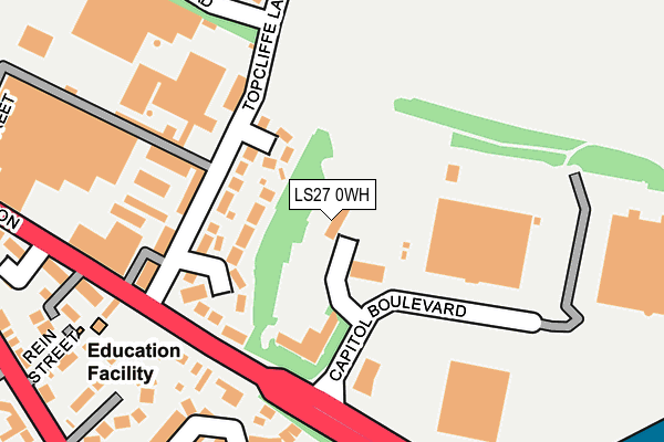 LS27 0WH map - OS OpenMap – Local (Ordnance Survey)