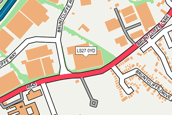 LS27 0YD map - OS OpenMap – Local (Ordnance Survey)