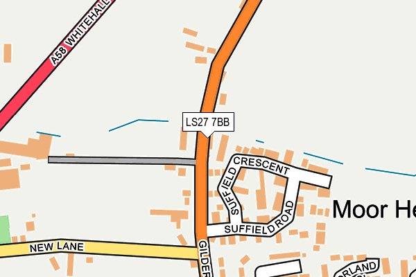 LS27 7BB map - OS OpenMap – Local (Ordnance Survey)