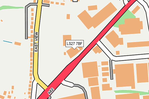 LS27 7BF map - OS OpenMap – Local (Ordnance Survey)