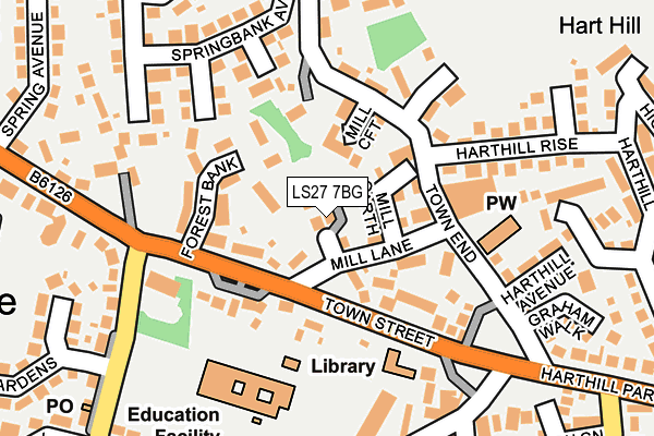 LS27 7BG map - OS OpenMap – Local (Ordnance Survey)
