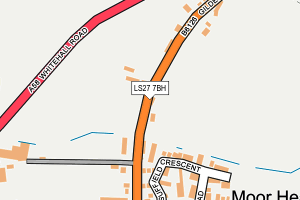 LS27 7BH map - OS OpenMap – Local (Ordnance Survey)