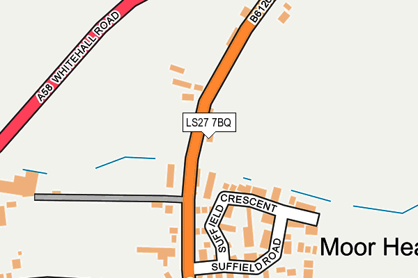 LS27 7BQ map - OS OpenMap – Local (Ordnance Survey)