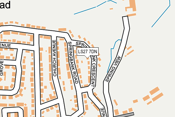 LS27 7DN map - OS OpenMap – Local (Ordnance Survey)