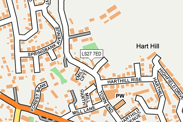 LS27 7ED map - OS OpenMap – Local (Ordnance Survey)