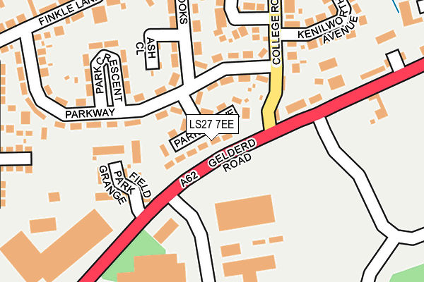 LS27 7EE map - OS OpenMap – Local (Ordnance Survey)