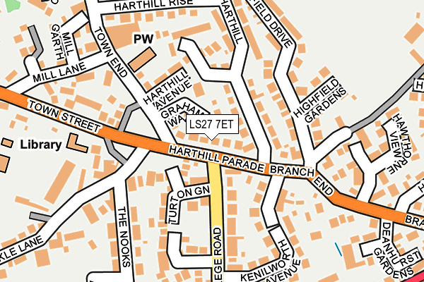 LS27 7ET map - OS OpenMap – Local (Ordnance Survey)