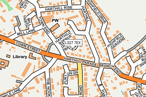 LS27 7EX map - OS OpenMap – Local (Ordnance Survey)