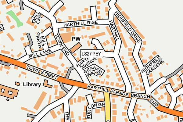 LS27 7EY map - OS OpenMap – Local (Ordnance Survey)