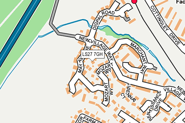 LS27 7GH map - OS OpenMap – Local (Ordnance Survey)