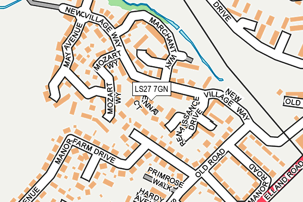 LS27 7GN map - OS OpenMap – Local (Ordnance Survey)