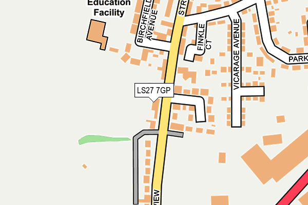 LS27 7GP map - OS OpenMap – Local (Ordnance Survey)