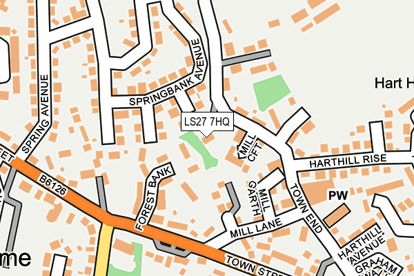 LS27 7HQ map - OS OpenMap – Local (Ordnance Survey)