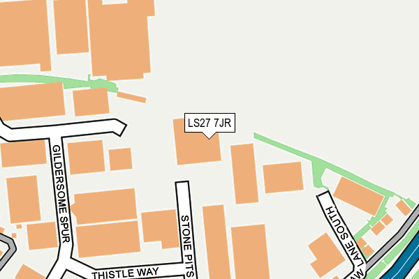 LS27 7JR map - OS OpenMap – Local (Ordnance Survey)