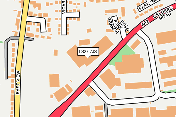 LS27 7JS map - OS OpenMap – Local (Ordnance Survey)