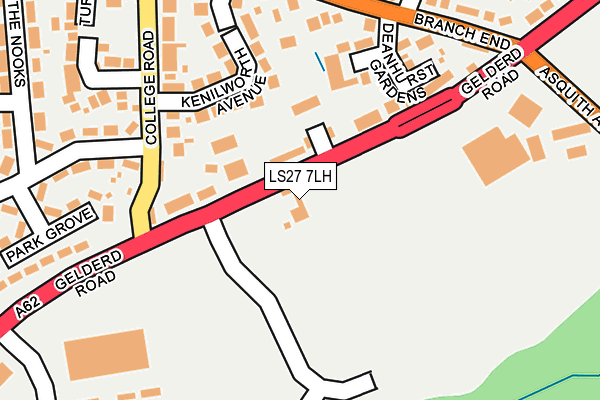 LS27 7LH map - OS OpenMap – Local (Ordnance Survey)