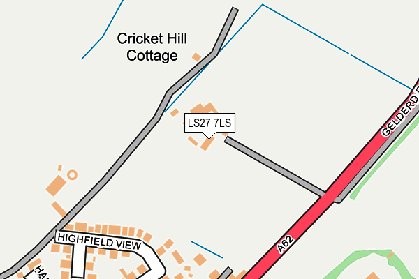 LS27 7LS map - OS OpenMap – Local (Ordnance Survey)