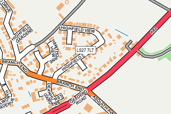 LS27 7LT map - OS OpenMap – Local (Ordnance Survey)