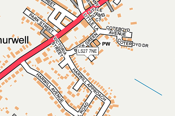 LS27 7NE map - OS OpenMap – Local (Ordnance Survey)