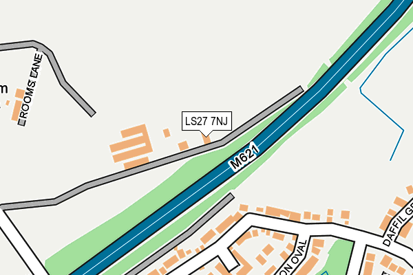 LS27 7NJ map - OS OpenMap – Local (Ordnance Survey)