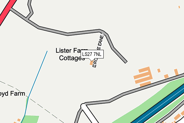 LS27 7NL map - OS OpenMap – Local (Ordnance Survey)