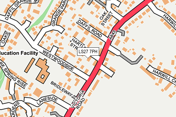 LS27 7PH map - OS OpenMap – Local (Ordnance Survey)