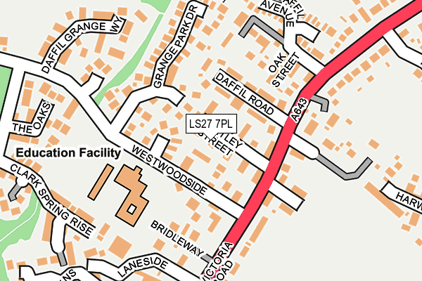 LS27 7PL map - OS OpenMap – Local (Ordnance Survey)