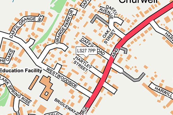 LS27 7PP map - OS OpenMap – Local (Ordnance Survey)