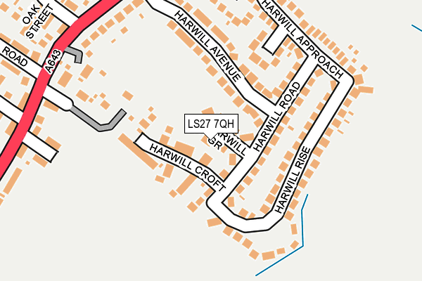 LS27 7QH map - OS OpenMap – Local (Ordnance Survey)