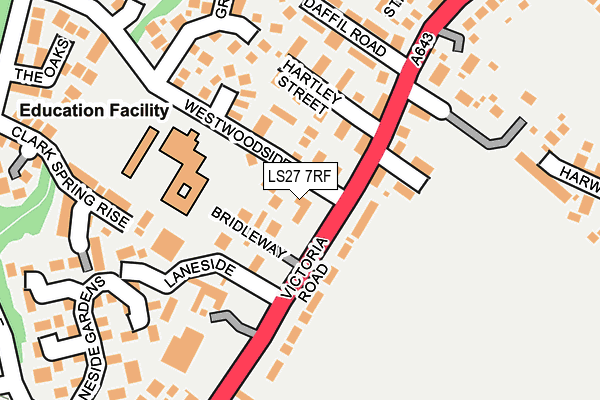 LS27 7RF map - OS OpenMap – Local (Ordnance Survey)