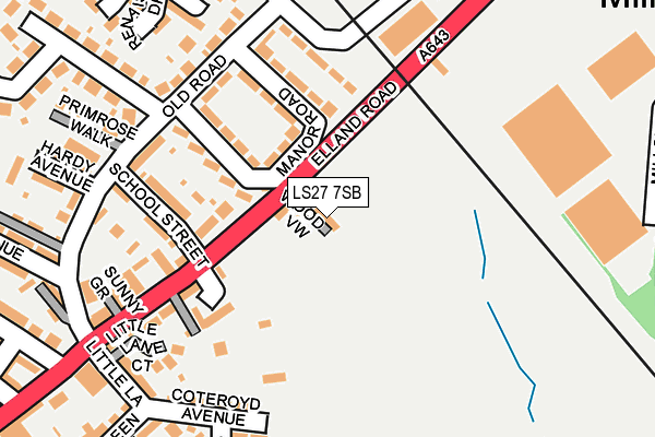 LS27 7SB map - OS OpenMap – Local (Ordnance Survey)