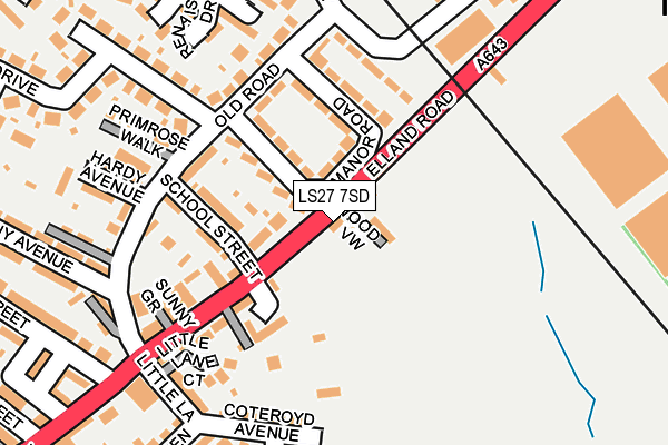 LS27 7SD map - OS OpenMap – Local (Ordnance Survey)