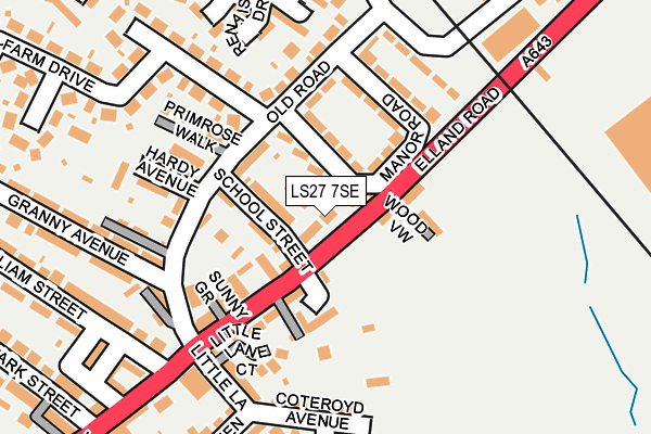 LS27 7SE map - OS OpenMap – Local (Ordnance Survey)