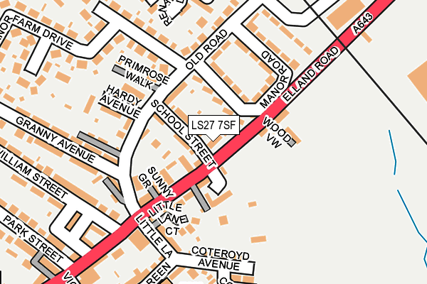 LS27 7SF map - OS OpenMap – Local (Ordnance Survey)