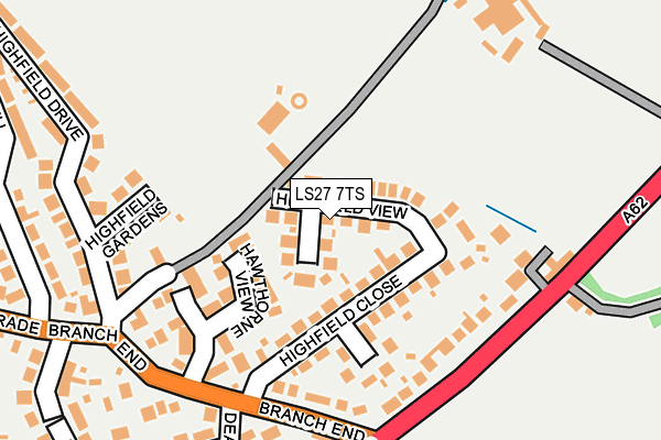 LS27 7TS map - OS OpenMap – Local (Ordnance Survey)